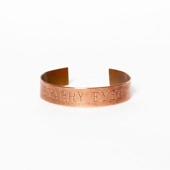 Copper Starry Eyed Stamped Bracelet - Picture 2 of 8